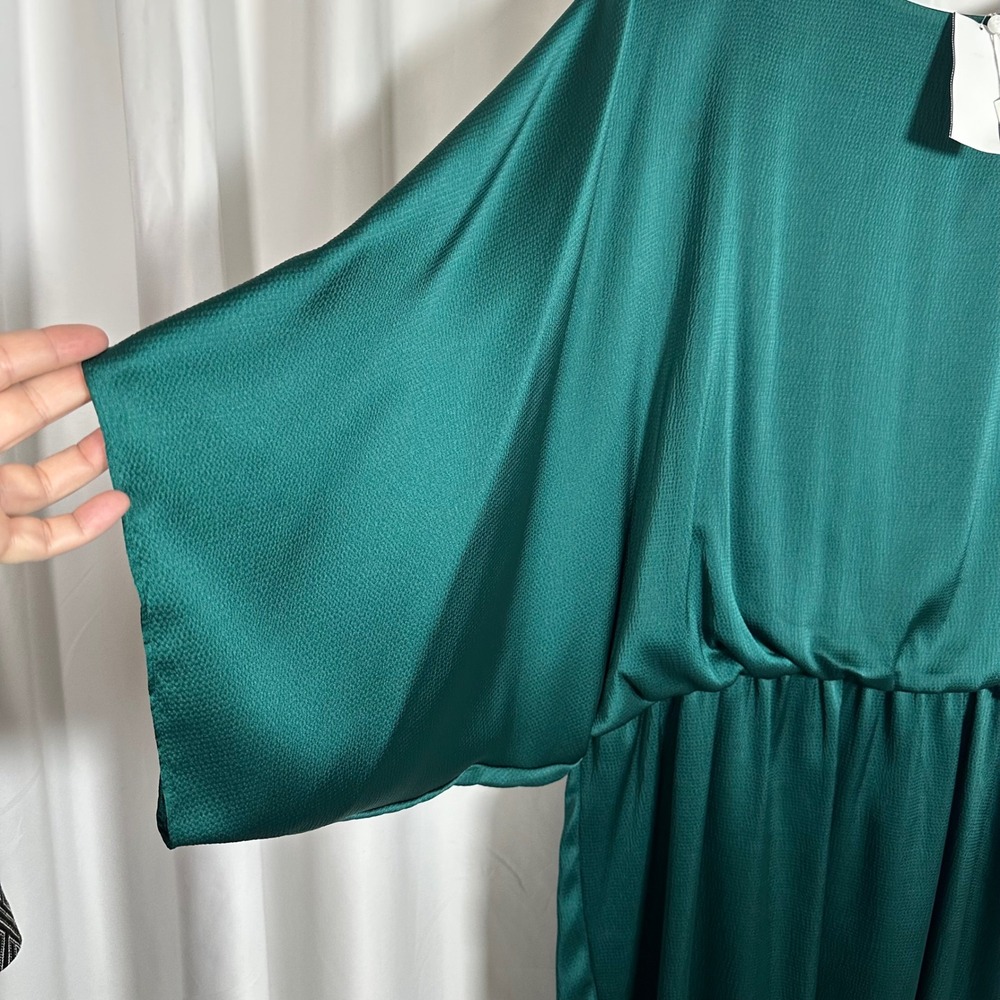NWT Trina Turk Green Acacia Manhattan‎ Dropped Waist Dress XL Feminine Party - Picture 5 of 10